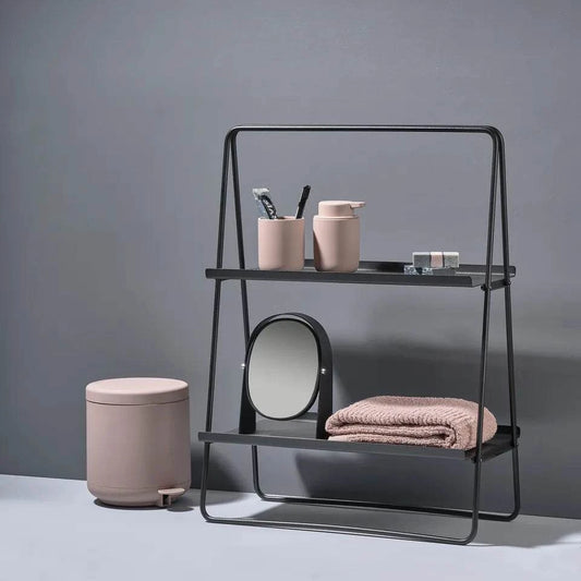 2-Tier Metal Storage Rack for Bathroom, Office