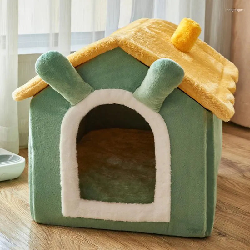 Dog and Cat Bed House With Flannel Soft chaarli