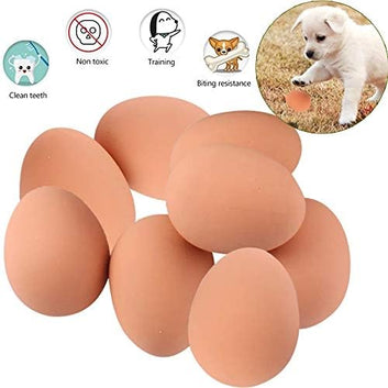 Egg Shaped Cat And Dog Rubber Balls 3Pcs