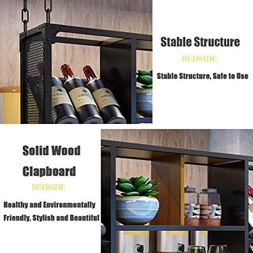 Wall Mounted Wine Rack with Glass Holder – Custom Metal Bar Shelf (200+ Colors)