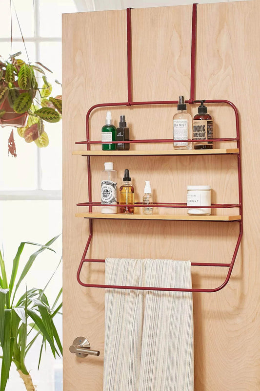 Over the Door Organizer with Towel Rack 2-Tier