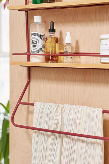 Over the Door Organizer with Towel Rack 2-Tier