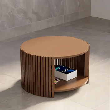 ImperialRound Solid Wood Coffee Table- Furely