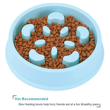 Slow Feeder Dog Bowl For Slow Down Pet Eating Food