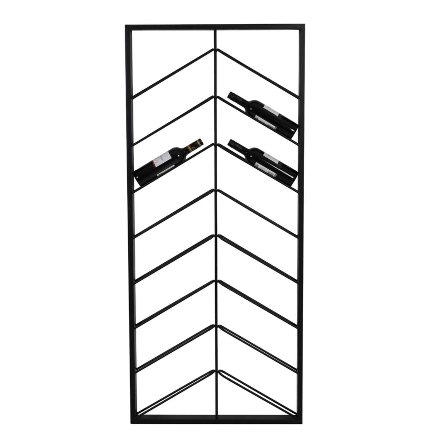 Chevron Wall Mounted Wine Rack – Vertical Metal Wine Holder (Custom Colors & Sizes)