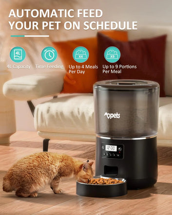 4L Cats & Dogs Automatic Feeder With Steel Bowl