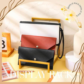 Gold Metal Handbag Display Rack – Luxury Purse Organizer Stand for Clutches & Wallets