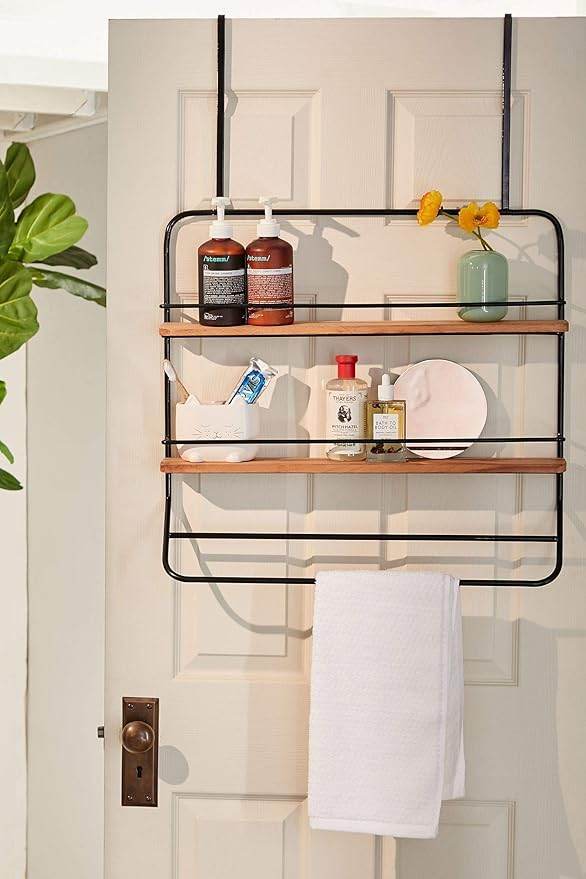 Bathroom Rack Towel 2-Tier Storage with Towel Rack