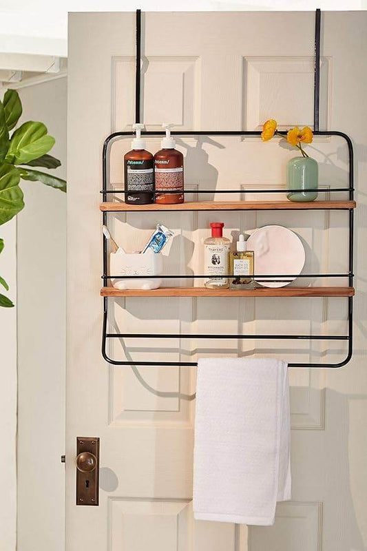 Bathroom Rack Towel 2-Tier Storage with Towel Rack