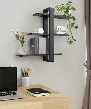 Modern Z-Shaped Wall Hanging Bookshelf