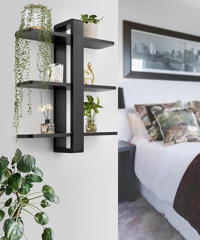 Modern Z-Shaped Wall Hanging Bookshelf