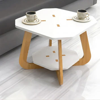 Contemporary 2 Tier Solid Wood Center Table