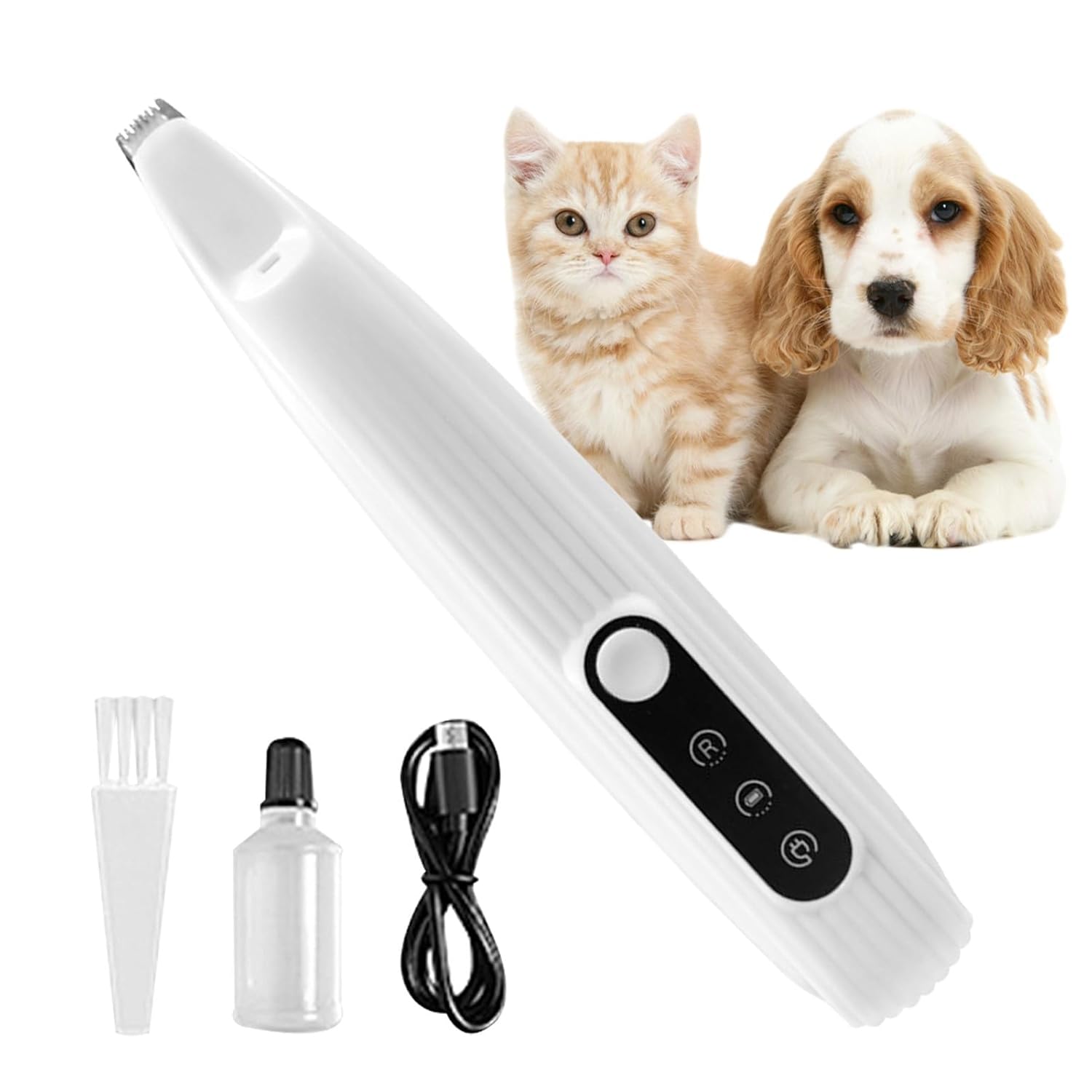 Dog Paws Hair Trimmer with LED Pet Grooming Tool - furely