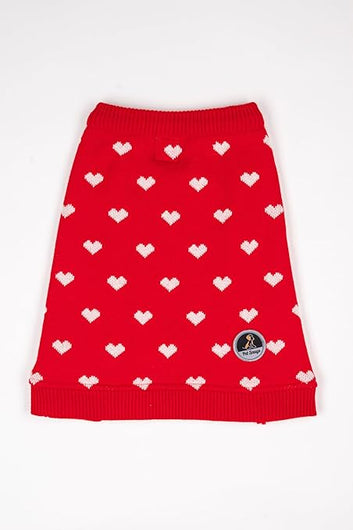 Red Heart Dog Sweater for Winter Wear