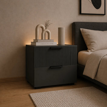 Heritage Solid Wood Bedside Table for Bedroom