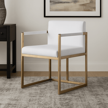 Luxury Gold Frame Modern Dining Chair – Custom Colors & Premium Upholstery