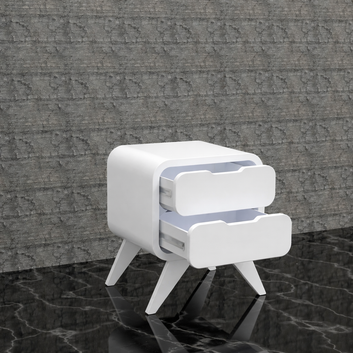 ImperialSqure Solid Wood side Table with 2 Drawers - Furely