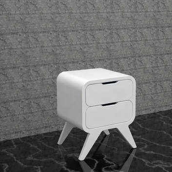 ImperialSqure Solid Wood side Table with 2 Drawers - Furely