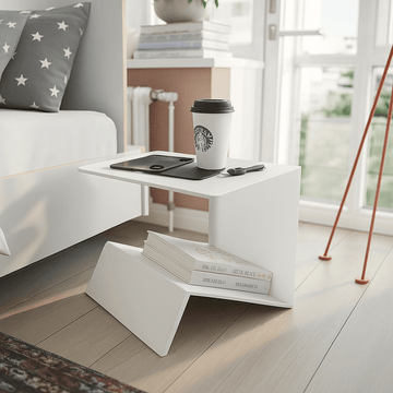 C-Shaped Magazine Rack & End Table