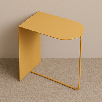 Modern Yellow Triangle Side Table