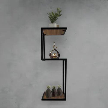 S-Shaped Floating Wall Shelf for Home & Office - furely