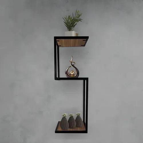 S-Shaped Floating Wall Shelf for Home & Office