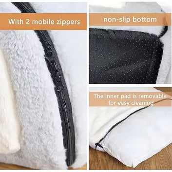 2 IN 1 Puppy House And Foldable Pet Bed