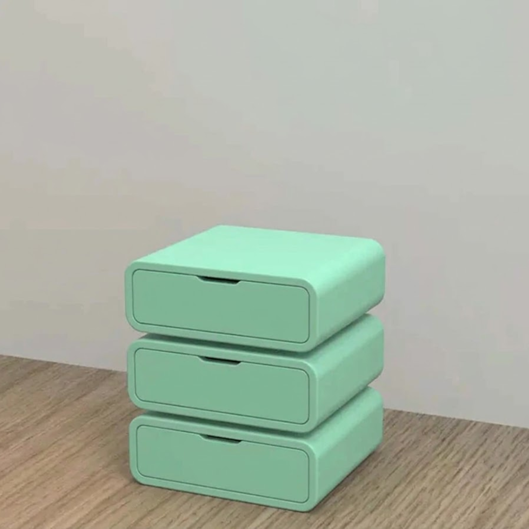 ImperialCraft 3 Drawer Solid Wood Bedside Table - Furely