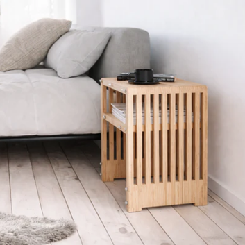 Scandinavian Nightstand Side Table for Bedroom & Living Room - Furely