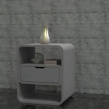 UrbanLuxe Solid Wood Table with Drawer & Open Shelf - Furely