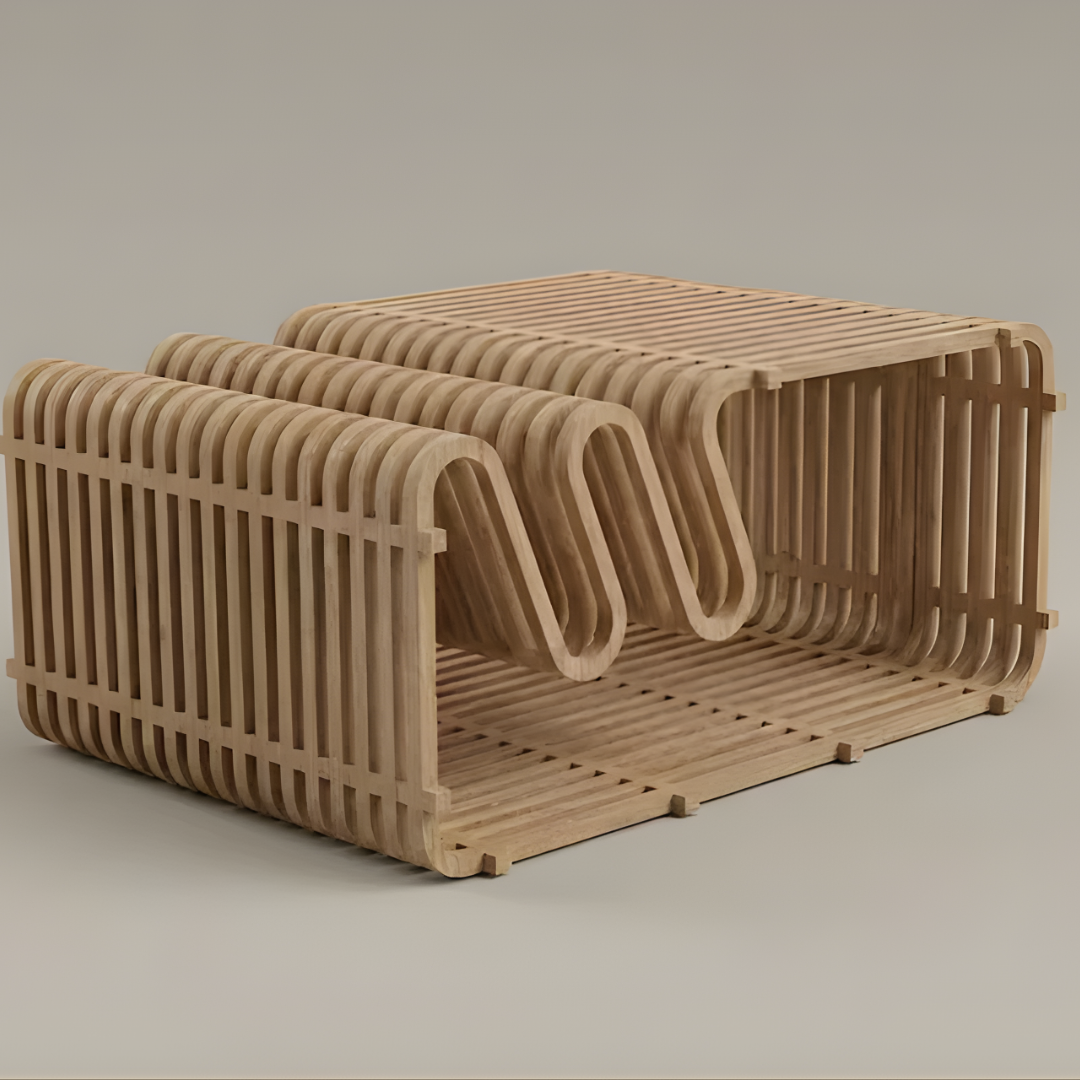 Linea Parametric Solid Wood Coffee Table