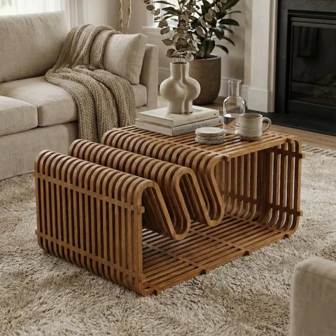Linea Parametric Solid Wood Coffee Table