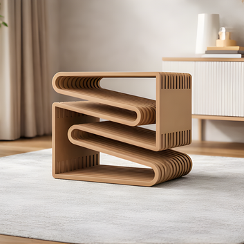 PrimeLuxe Design Solid Wood Coffee Table Furely