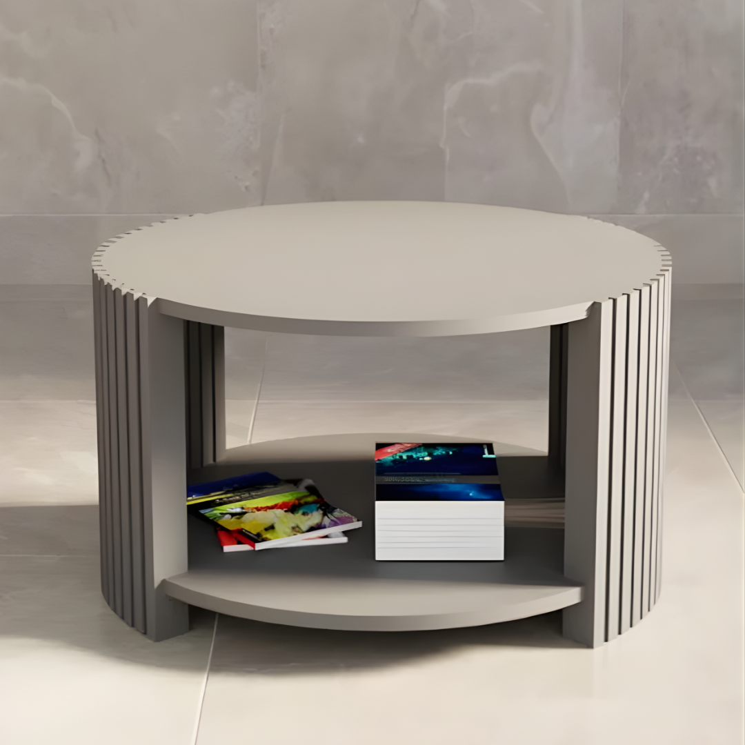 ImperialRound Solid Wood Coffee Table- Furely