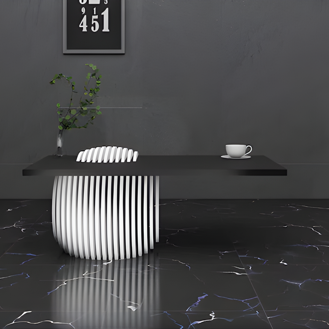 Sculptural Side Table – Parametric solid Wood Base for Living Room - Furely