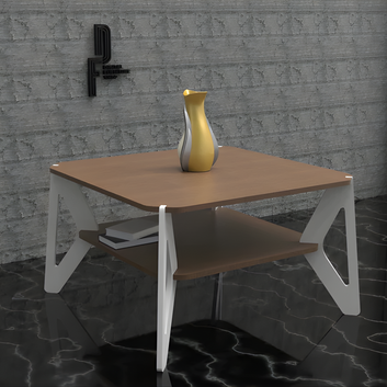 SolidNest Wood Top Table for Living Room – Furely