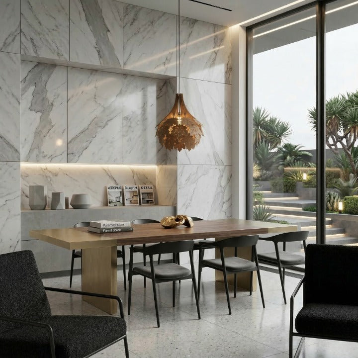 Handcrafted Solid Wooden Leaf Hanging Lamp