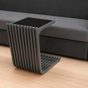 RoyalC Shaped Solid Wood Side Table - Furely