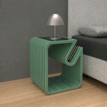 AuraCraft Solid Wood Side Table -  Furely