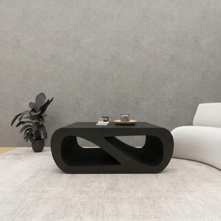 LuxeLayer Modern Solid Wood Coffee Table with Storage – Furely