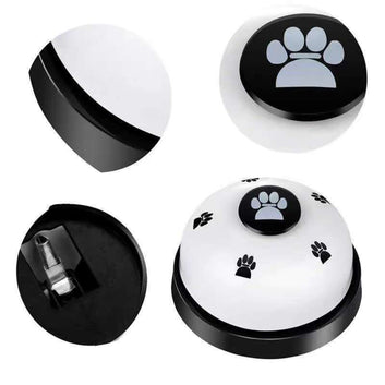 Pet Training Bell Footprint Pattern Metal