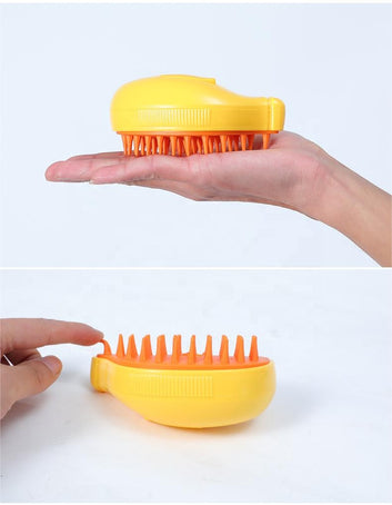 Steamer Brush for Cats and Dog (Yellow)