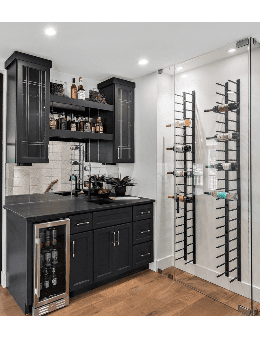 Wall-Mounted Metal Wine Rack – Custom Modern Wine Bottle Holder (200+ Color Options)
