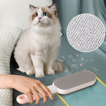 4 in 1 Pet Hair Remover Brush 4 Sided Lint with Self Cleaning Base Fur Removal for Clothes