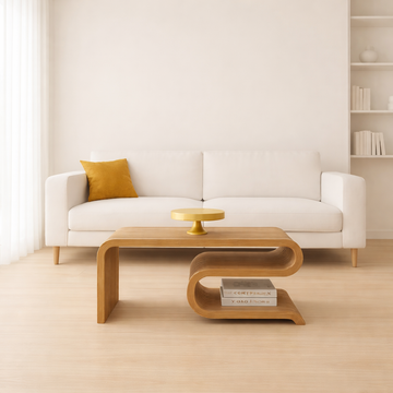 Wooden Coffee Table with Storage For Living Room Furniture