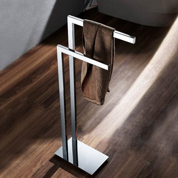 Modern Chrome Freestanding Bathroom Towel Stand