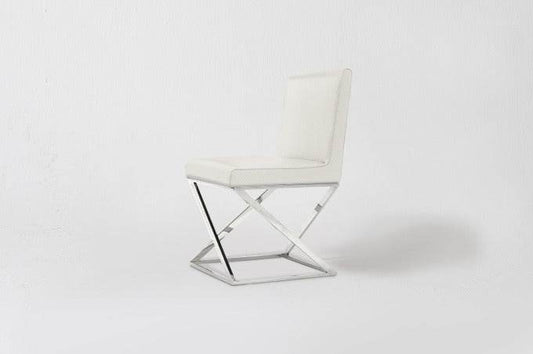 Designer White PU Leather Chair