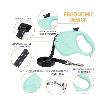 Retractable Dog Leash for Walking,Jogging Training