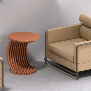 MajesticNest C Shape Solid Wood Side Table - Furely