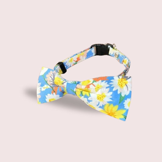 Pumpkin Flower Dogs Bow tie Collar